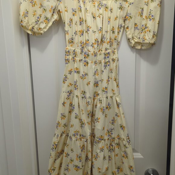 ASOS design floral maxi skater dress with crossback - Picture 2 of 6